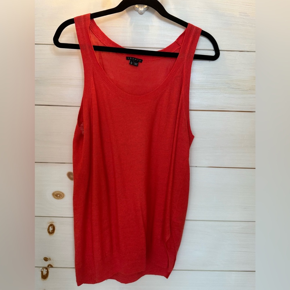 Theory Vibrant Orange Tank Top